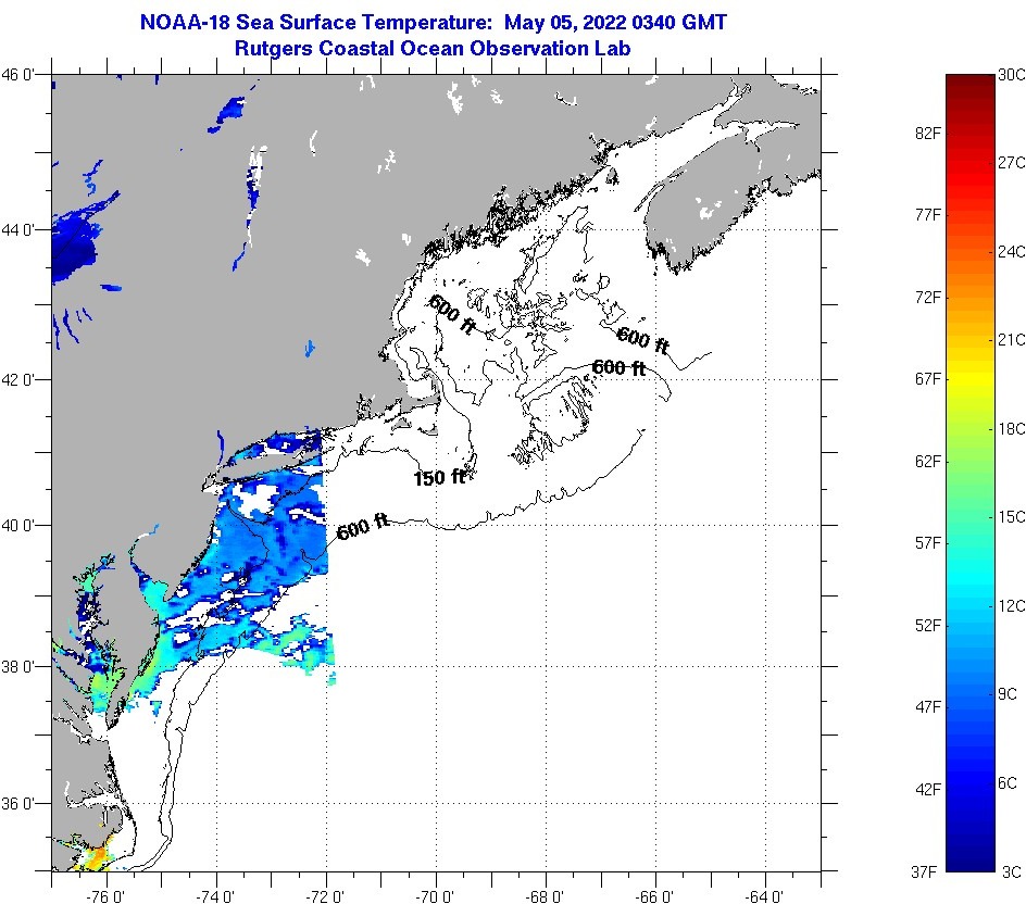 Satellite Images Sea Surface Temperature of MidAtlantic Bight (Gulf