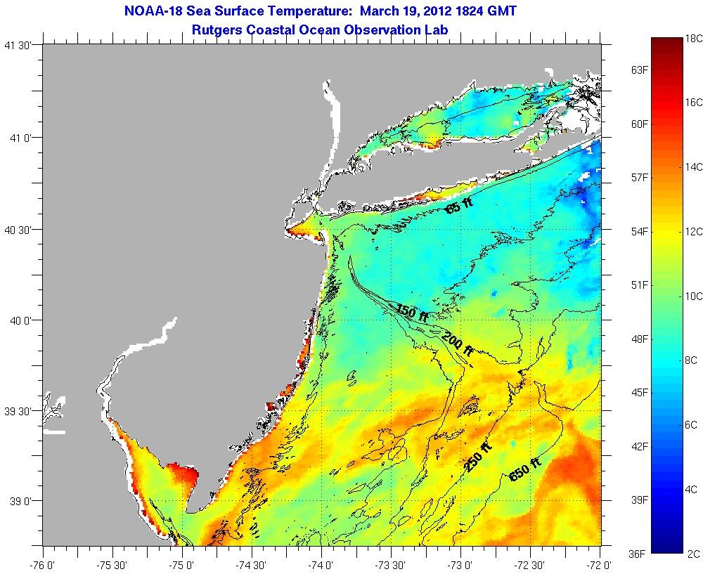Raritan Bay Water temps  BASS BARN