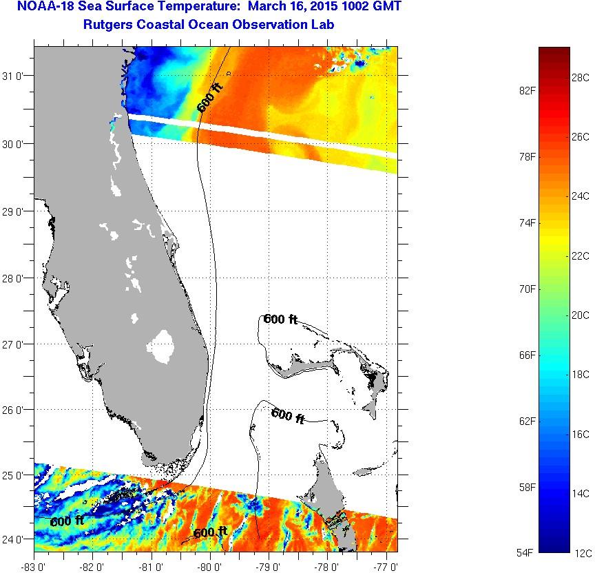 Florida Water Temperature Map - United States Map