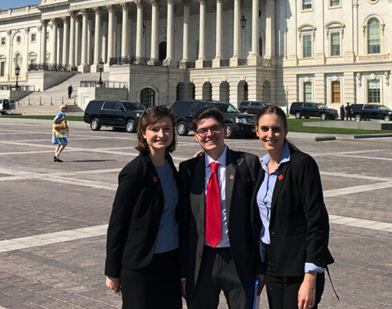 Heidi Yeh, Austin Grubb and Brittany Schieler in Washington D.C.