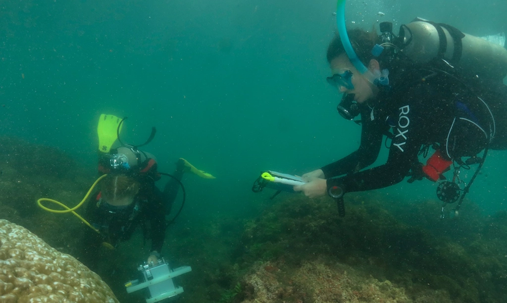 Read more about the article A joint team—Fiorella Prada, Grace Saba, Chip Haldeman, and Kayla Cayemitte from Rutgers University–New Brunswick (USA) and Tali Mass and Dar Golomb from The Leon H. Charney School of Marine Sciences, University of Haifa (Israel)—is investigating coral reefs along Costa Rica’s North Pacific coast